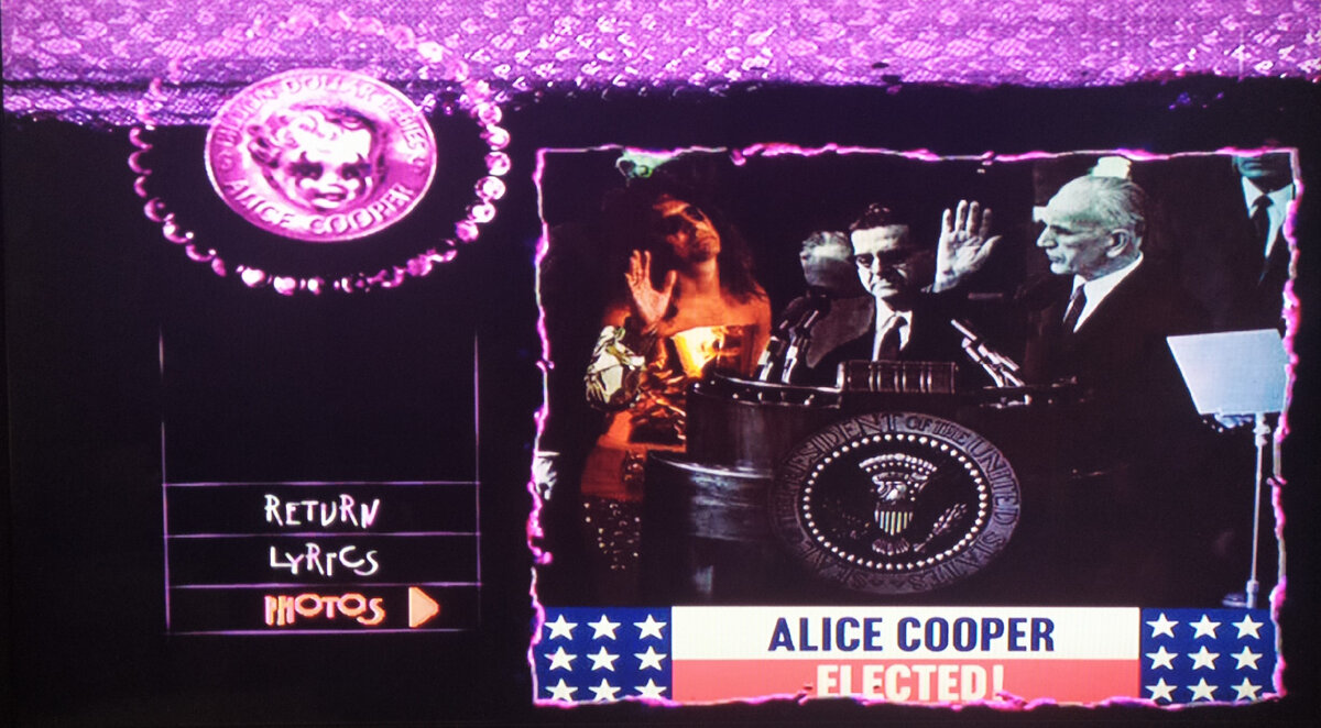 Alice Cooper"Billion Dollar Babies" DVD-Audio - photos 2 - Alice Cooper elected!