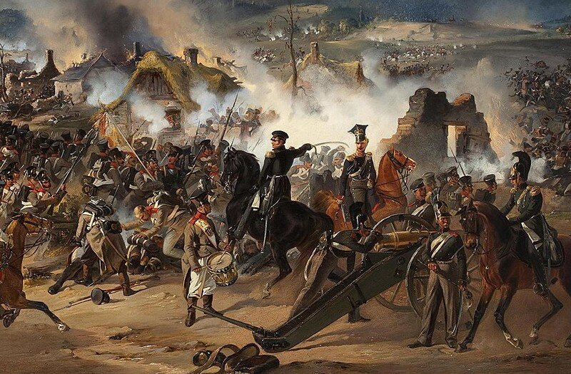 Фрагмент картины А.Е. Коцебу "Сражение при Кульме".