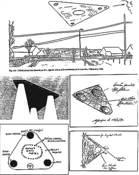 Наброски НЛО со слов очевидцев