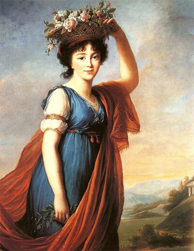 Э. Виже-Лебрен. Княгиня Авдотья Ивановна Голицына в образе Флоры