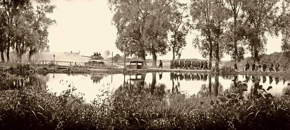 Марш 63-й гв. тбр 10-го гвардейского танкового корпуса на помощь восставшей Праге