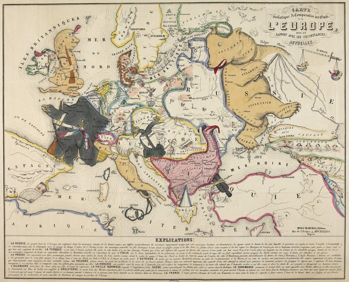 Карикатурные карты Европы