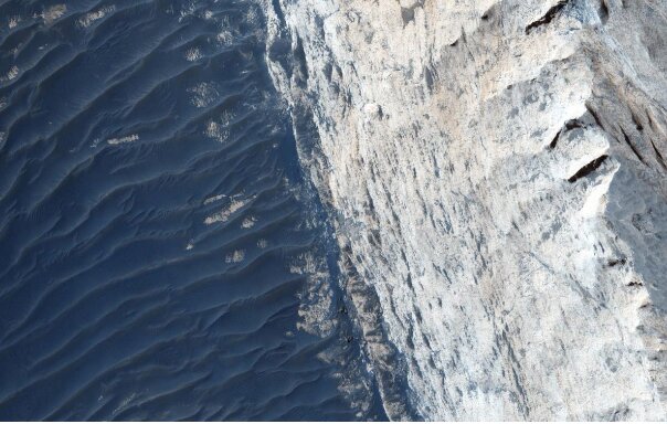 Вид на Ophir Chasma на северной части огромной системы Mars canyon.