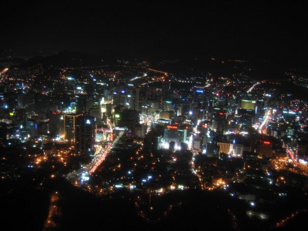 вид с башни Намсан