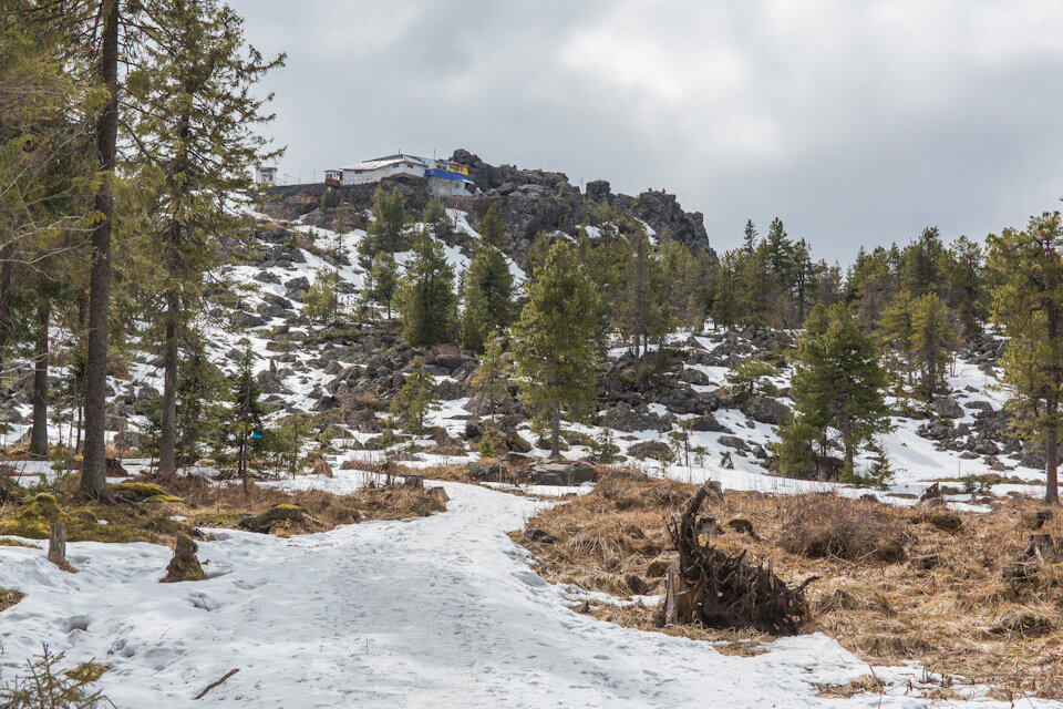 Гостей общины на подступах к вершине встречает курумник