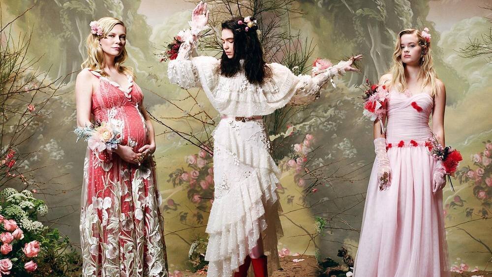 Рекламная кампания Rodarte сезона осень-зима 2018 г. с участием беременной Кирстен Данст