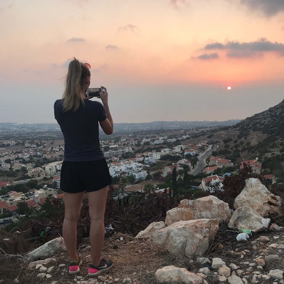 Вид на закат из деревни Пейя