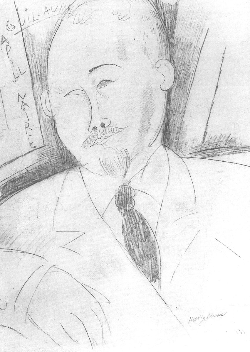 Амедео Модильяни. Портрет Гийома Аполлинера. Рисунок. Карандаш, бумага. 36,5х26,7 см. Источник иллюстрации: Викимедиа.