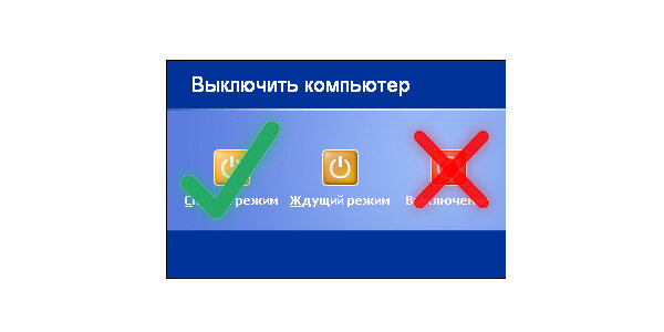Спящий выключи компьютер. Ждущий режим.