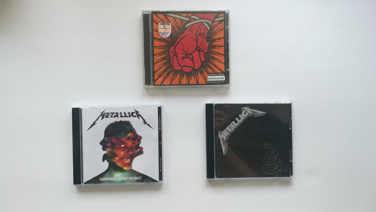 3 альбома: St. Anger (2003), Metallica (1990), Hardwired...To self -destruct (2016).