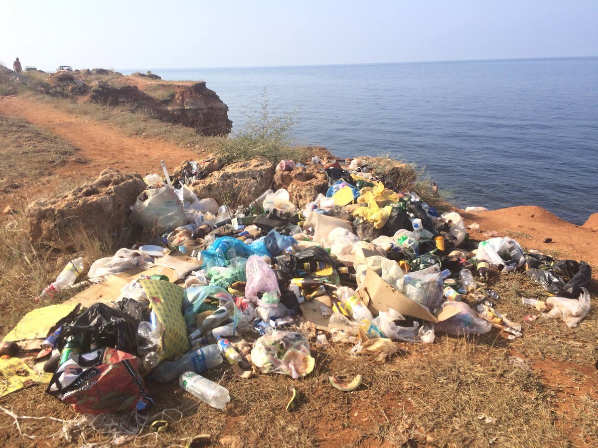 Мусорная свалка у одного из диких пляжей недалеко от мыса Меганом (Фото взято с Яндекс картинок)