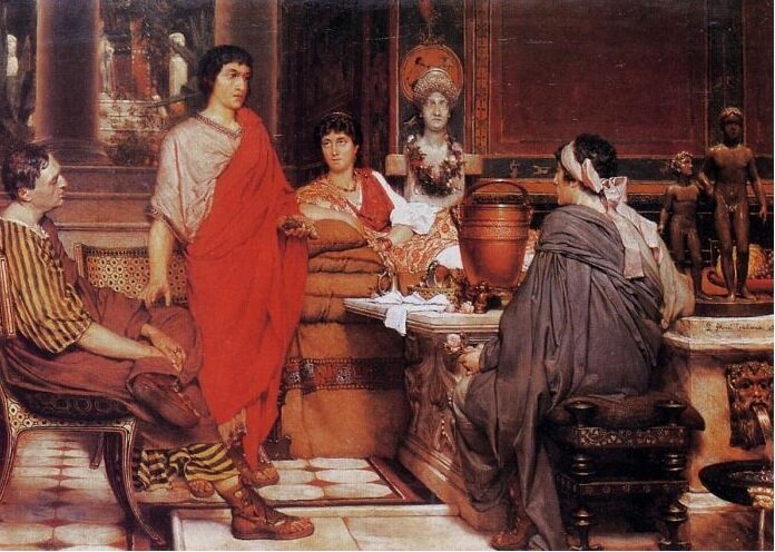 Лоуренс Альма-Тадема "Катулл перед Лесбией"