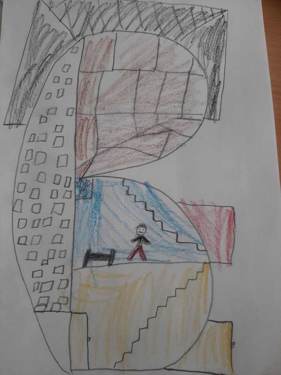 А мы сегодня рисовали фантазийные домики из первой буквы своего имени🤗