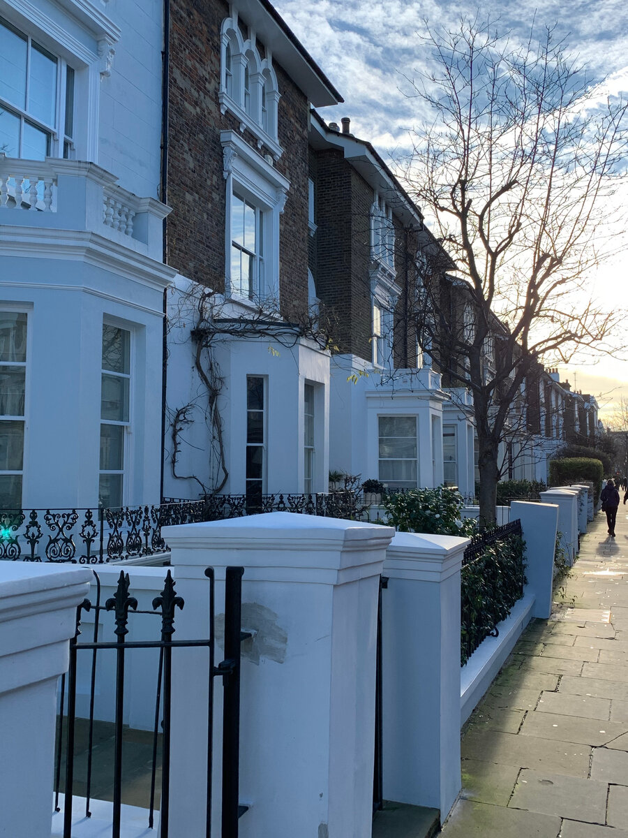 Английские дома в районе Ноттинг-Хилл