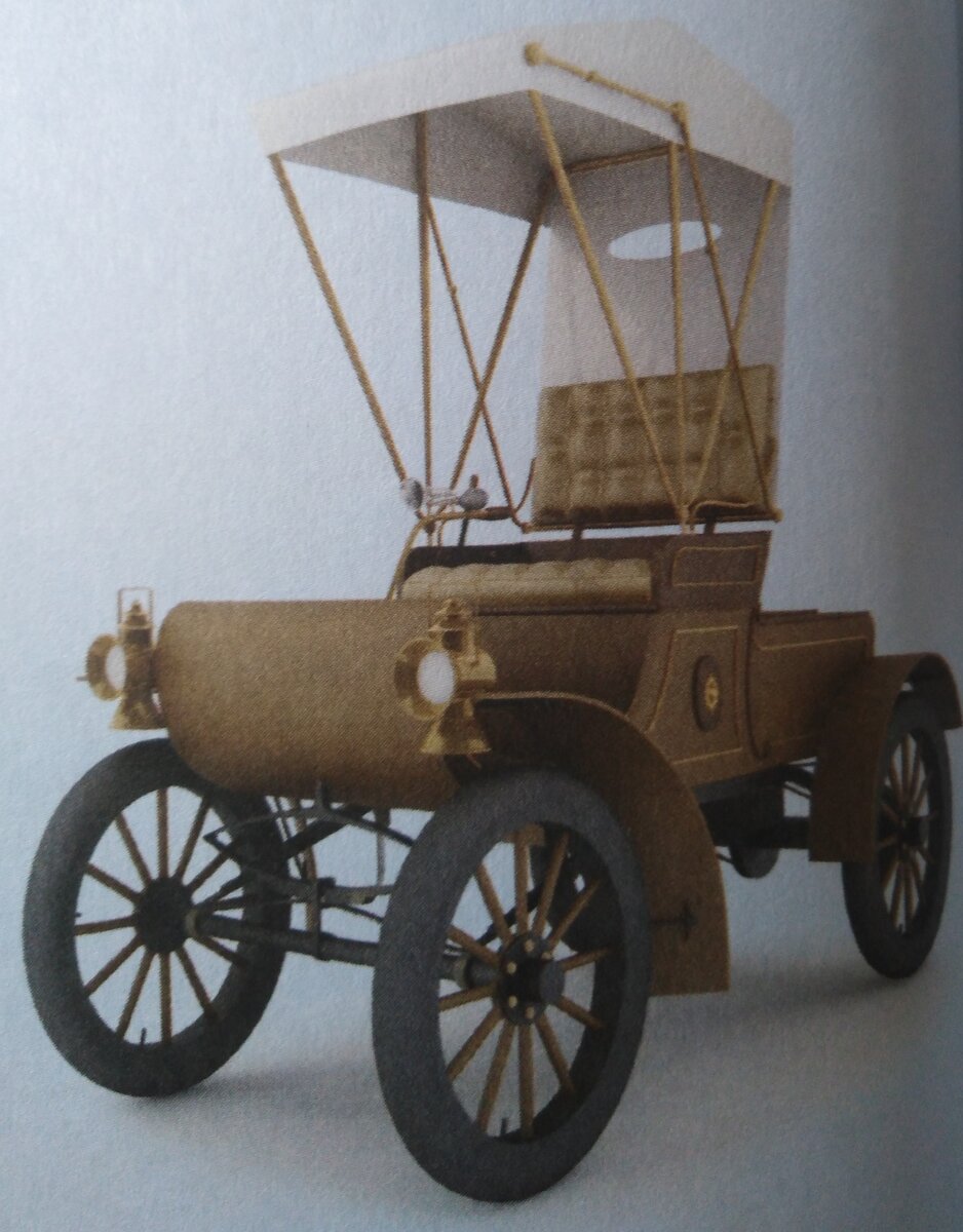 Модель четырёхколёсного бензинового автомобиля Даймлера и Майбаха выпуска 1889 года