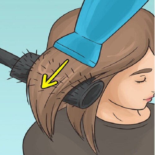 Нужно сушить от корей к кончикам