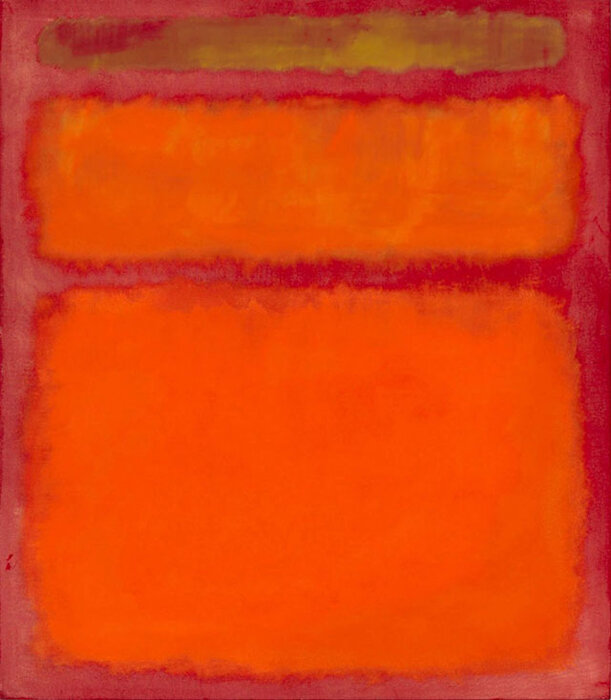Марк Ротко "Оранжевый,красный, жёлтый" 1961, цена 86 млн.882 тыс. долларов, год продажи 2012