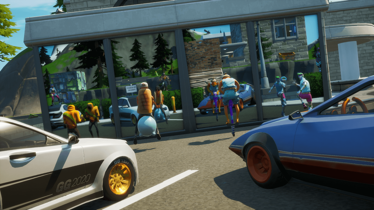 Пример трассировки лучей в Fortnite