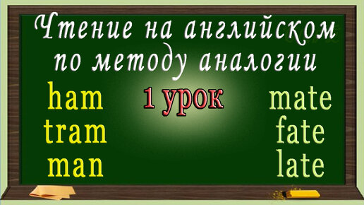 Как научиться читать на английском языке - 1 урок (английский - чтение с нуля).