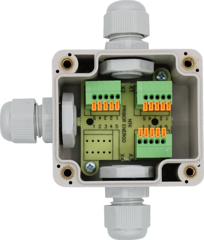 Рис. 1 - Разветвители интерфейса ПР-3СР RS-485 с установленными терминаторами 120 Ом