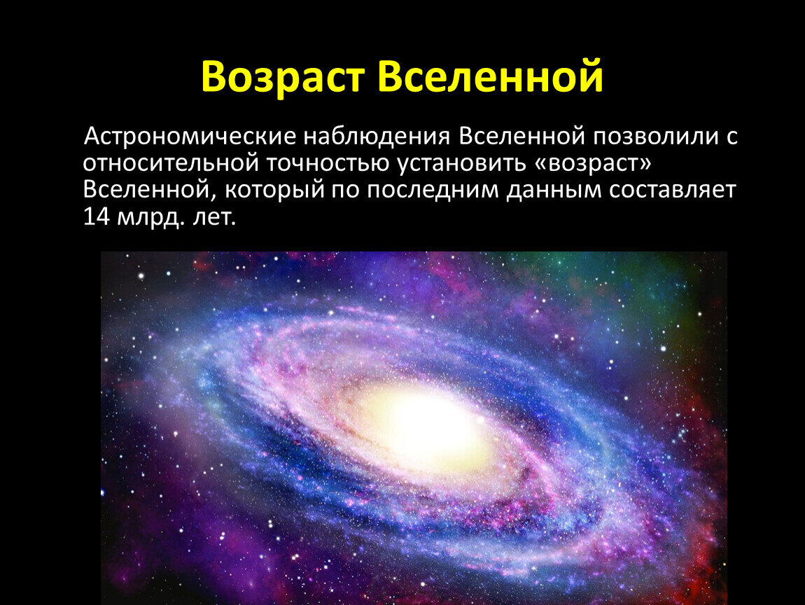 Каков возраст вселенной