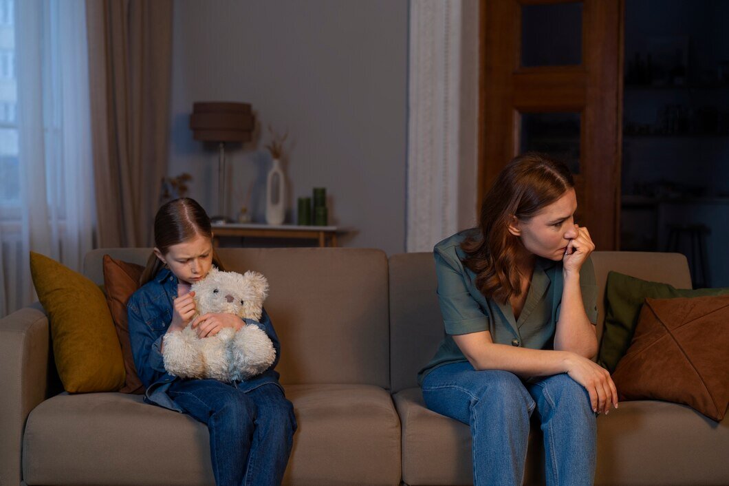 И маме обидно за ребёнка. И за себя тоже обидно. И злиться она на отца ребёнка, что бросил их. И на себя тоже злится, что такого выбрала.