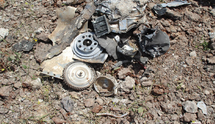 Фрагменты ротора компрессора двигателя ракеты SCALP