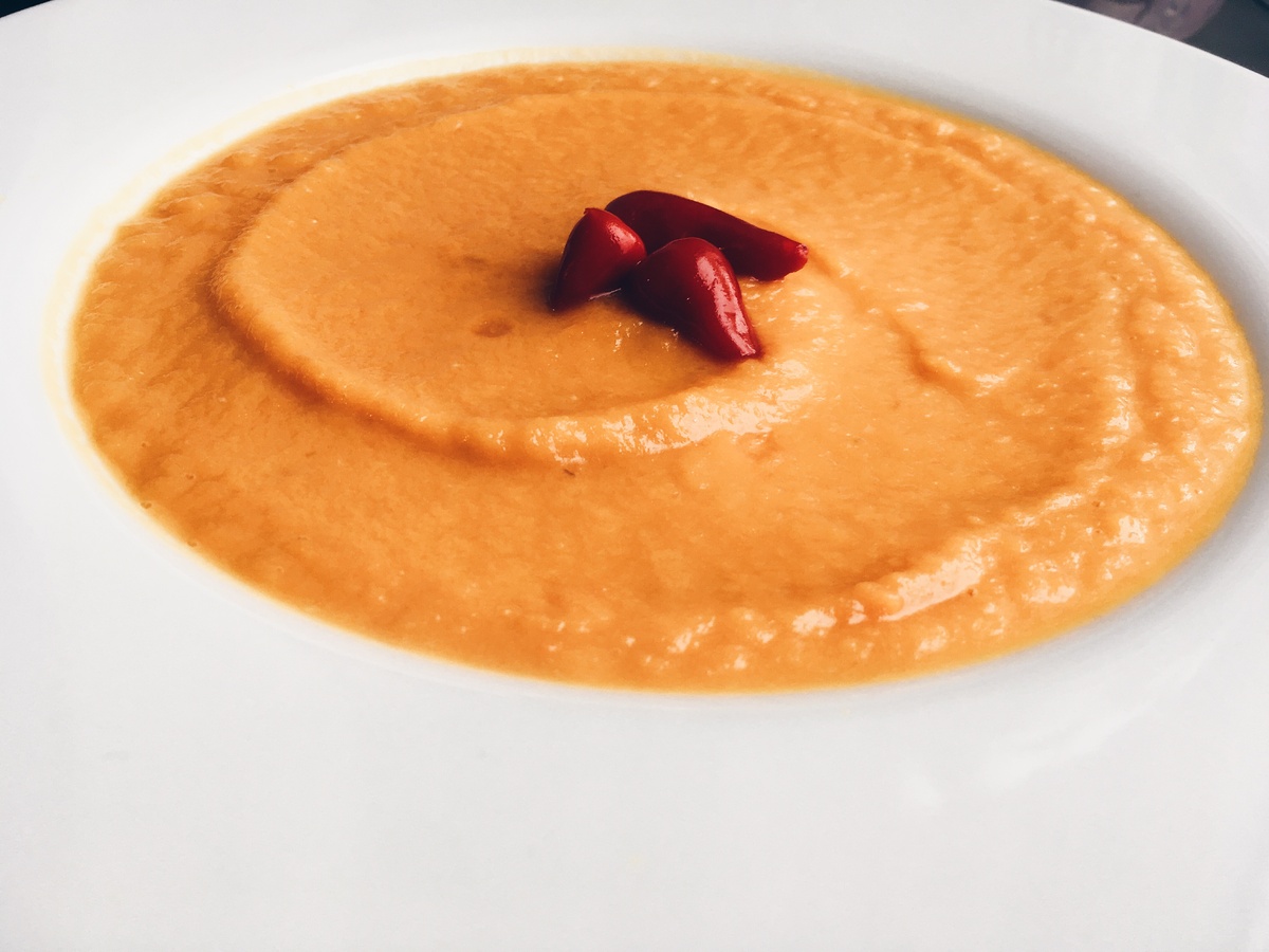 Тыквенный суп с имбирем