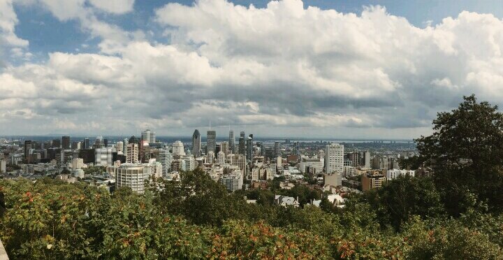 Монреаль находится близко от границы США и мне дешевле было лететь в Бурлингтон (о нем позже). Оттуда автобус, который останавливается прямо в аэропорту, идет до Монреаля около двух часов и стоит всего 16 долларов.          