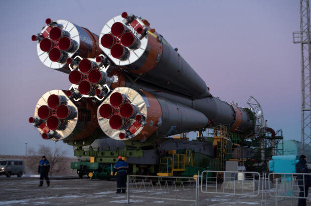 Ракета-носитель «Союз-МС-11 / 57С» и корабль экипажа были отправлены на стартовую площадку космодрома Байконур в начале субботы для подготовки к финальным полетам.