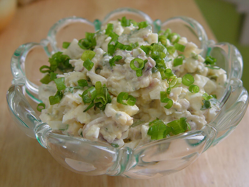 Очень вкусный салат из кальмаров с плавленым сыром - рецепт автора Наталья Олешко