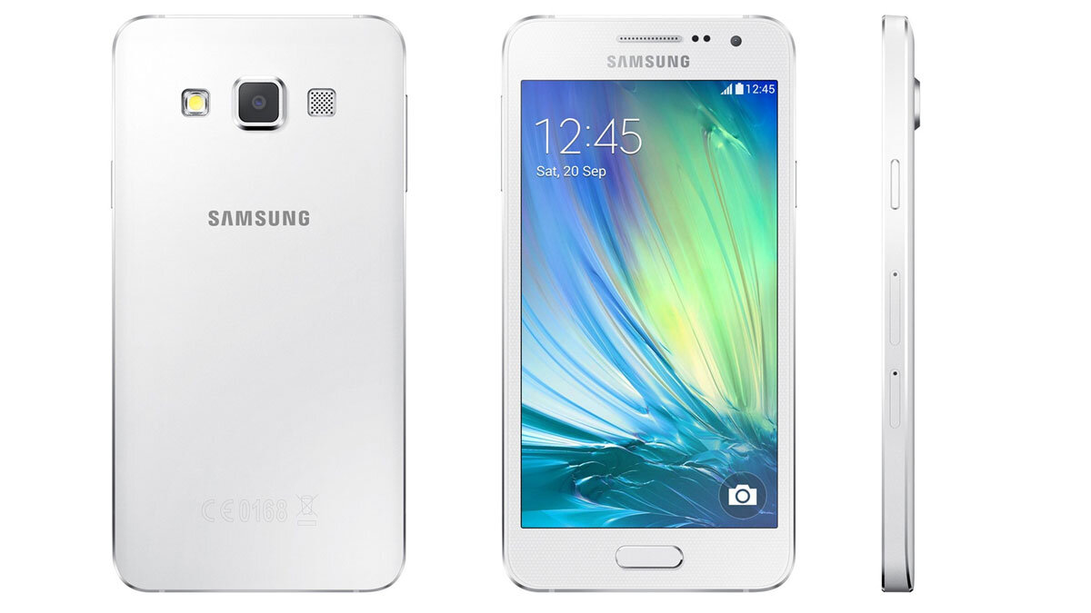 До сих пор актуальная модель Samsung Galaxy A3 2015-го года.
