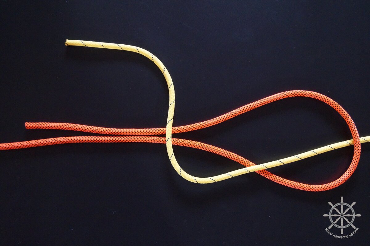 Как завязать академический узел туристическим способом? Шаг 2