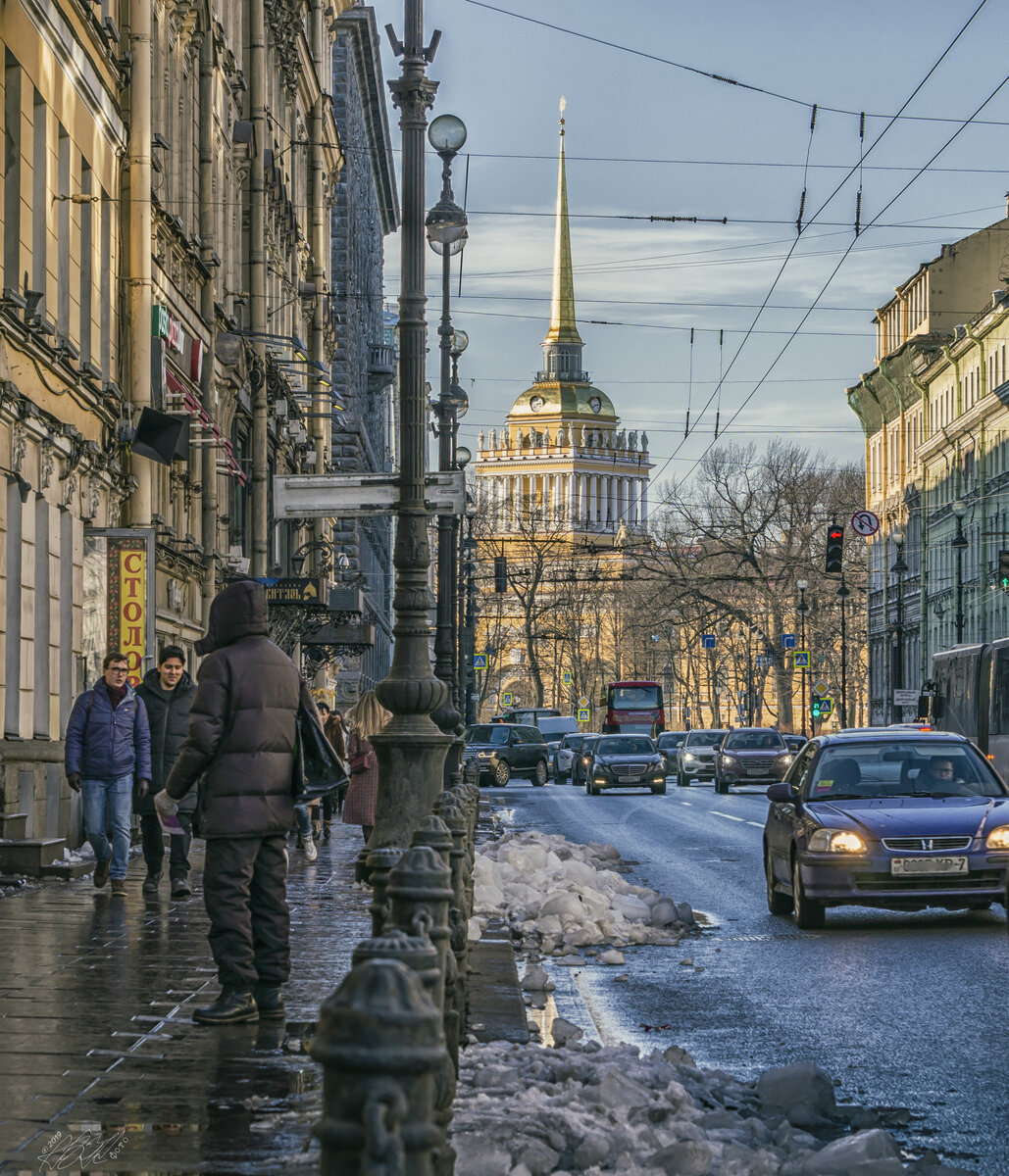 невский проспект в санкт петербурге зимой