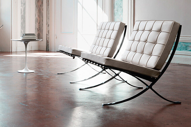 Кресла Barcelona, 1929. Knoll.