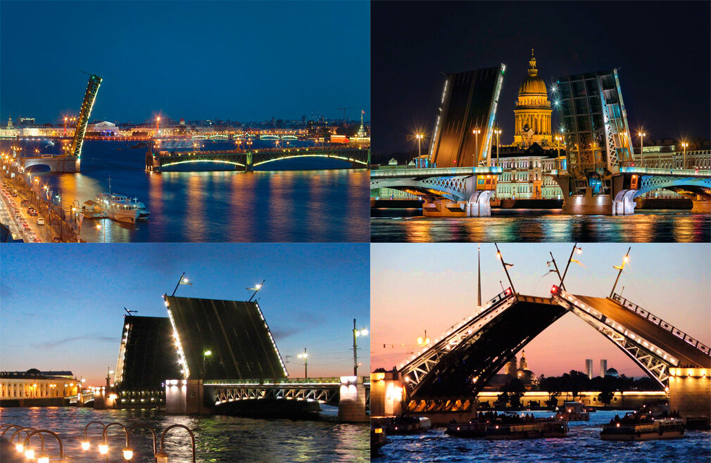 В начале апреля в Санкт-Петербурге разведут 9 мостов