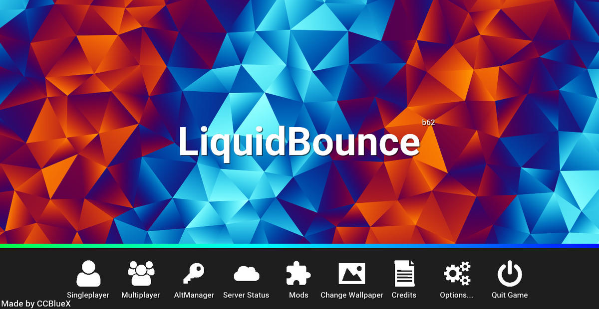 Главное меню чита LiquidBounce