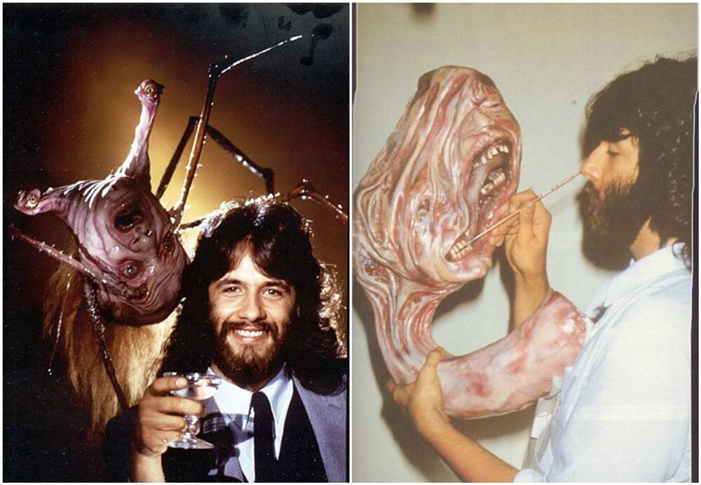 Роб Боттин на съёмках фильма "Нечто"