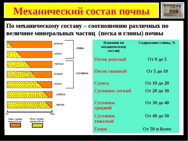 Классификация почв по механическому составу