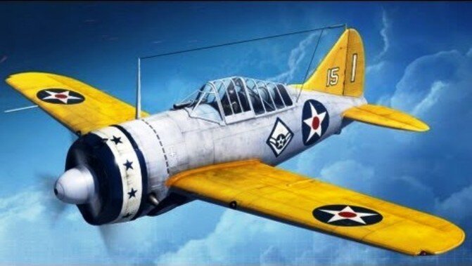 Американский палубный истребитель  Брюстер Ф2А "Буффало"(буйвол).