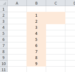 Рис. 2. Фрагмент листа "Имена" Excel