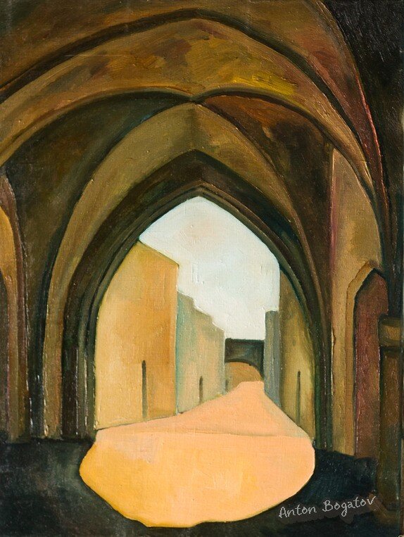 Старинный квартал (Родос),70х80, Богатов Антон, 2016г.