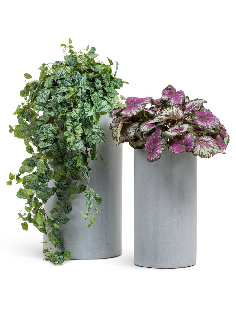 Дизайнерское кашпо Treez Effectory с фактурой под бетон.