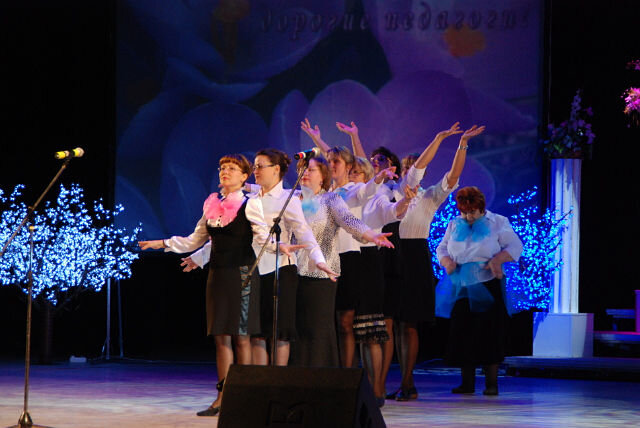 Учительский театр "Кураж" - первые выступления. Миниатюра "Мысли учителя..."