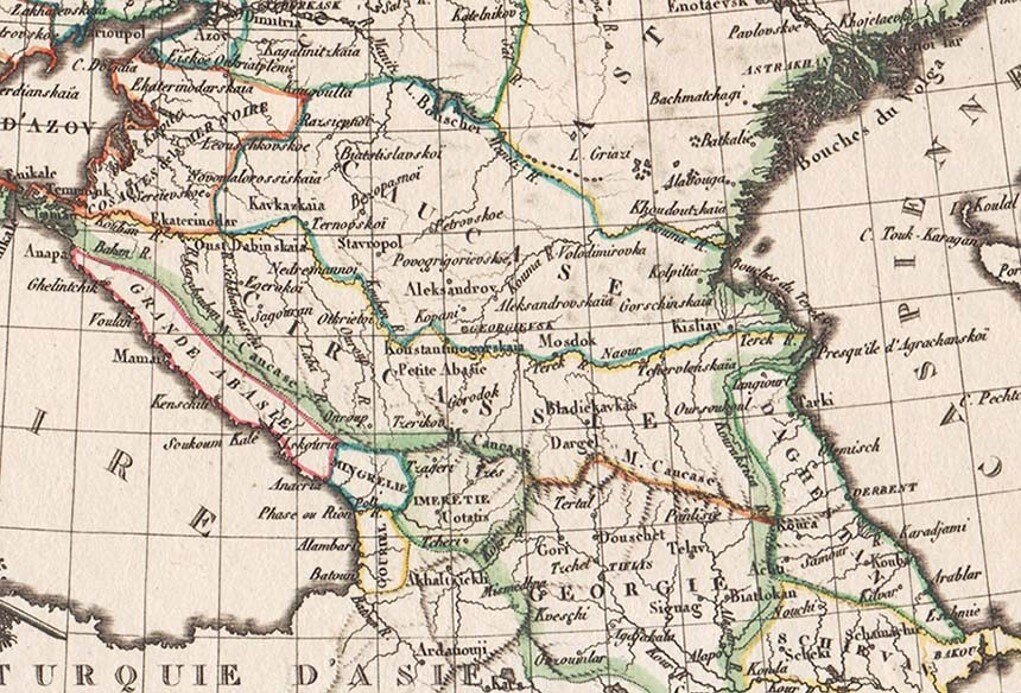 Jean Baptiste Tardieu. Atlas Complete. Russia. 1812. (фрагмент)