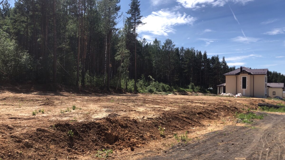 Успели только избавиться от оврагов,  растительности и подготовиться к строительству. А сейчас уже боимся приступать, мало ли как пойдет дальше 