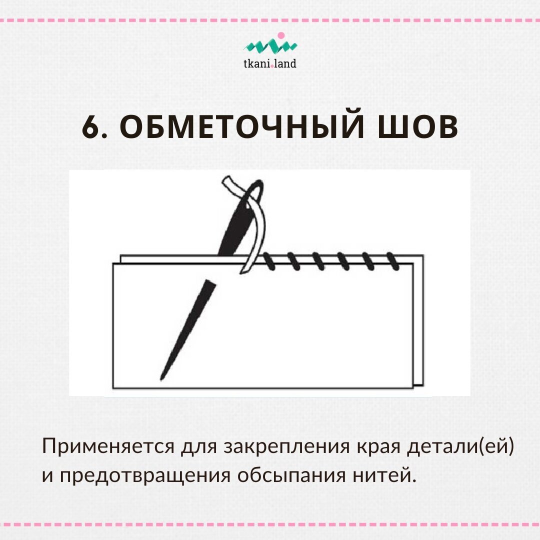 Различия обметочного, заметочного и выметочного швов. Рукодельнице на  заметку | Tkani.Land | Дзен