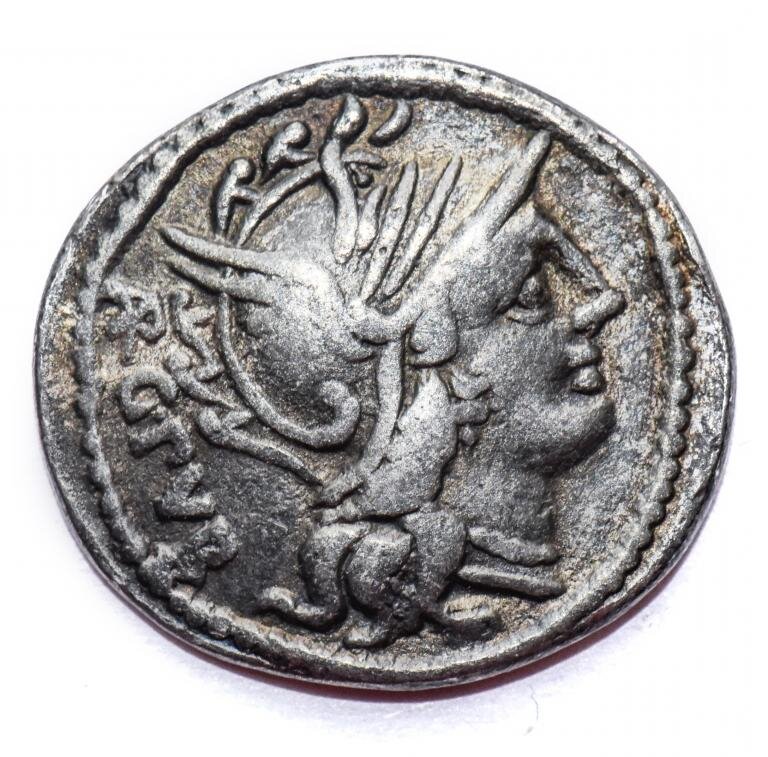 Денарий 101 год. Рим Республика. Ром в шлеме. Юпитер на квадриге. Серебро 5 грамм. Цена "Купить сейчас": 10 000 руб. Фото: Auction.ru