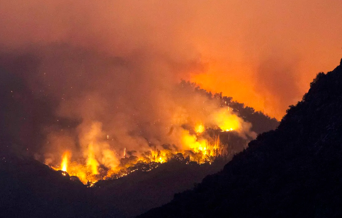 Лесной пожар в Калифорнии, осень 2021-го года