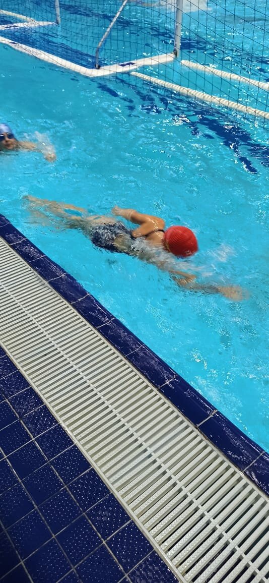 Юля на первых тренировках